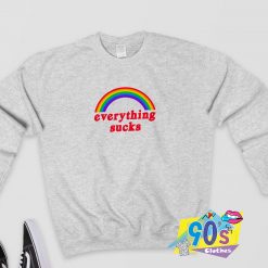 Aesthetic Everything Sucks Rainbow Sweatshirt