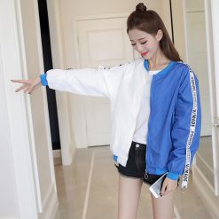 New Women's Basic Jacket Fashion Thin Girl Windbreaker Outwear Bomber Jacket 5