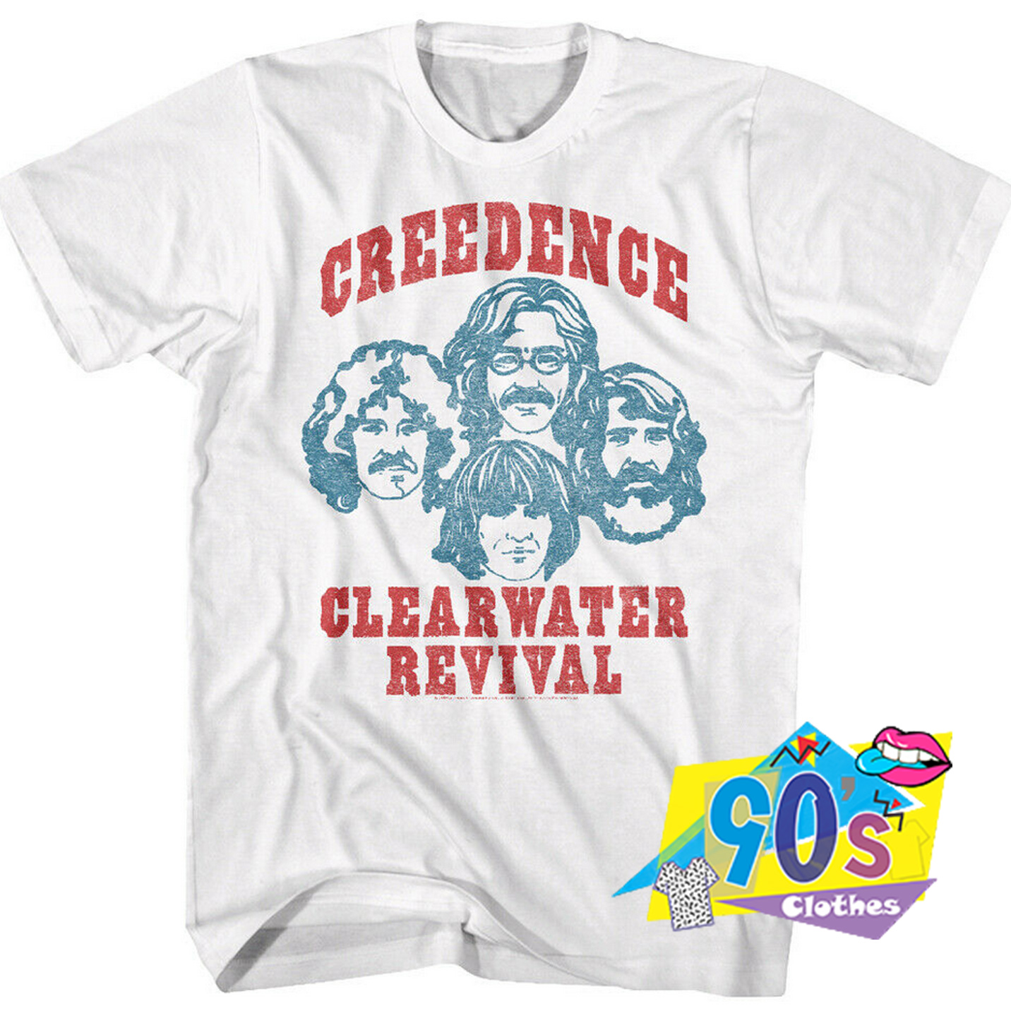 Creedence Clearwater Revival Riverboat T Shirt Mens Licensed Rock Band Tee Black