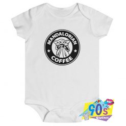 Baby Yoda Mandalorian Coffee Baby Onesie