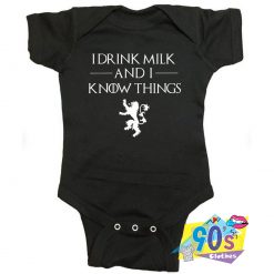 Game Of Thrones I Drink Milk Baby Onesies