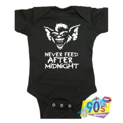 Gremlins Never Feed After Midnight Baby Onesies