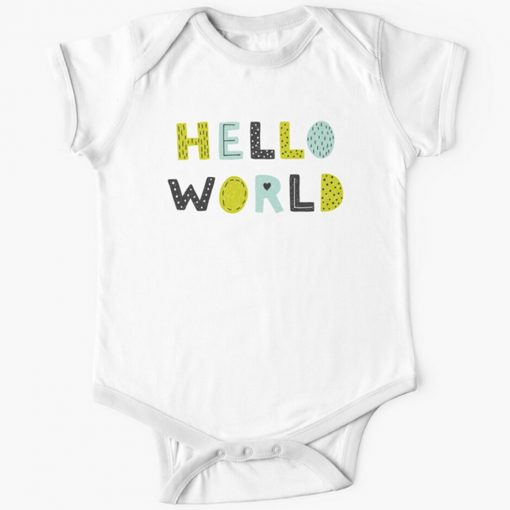 New Hello World Baby Onesie