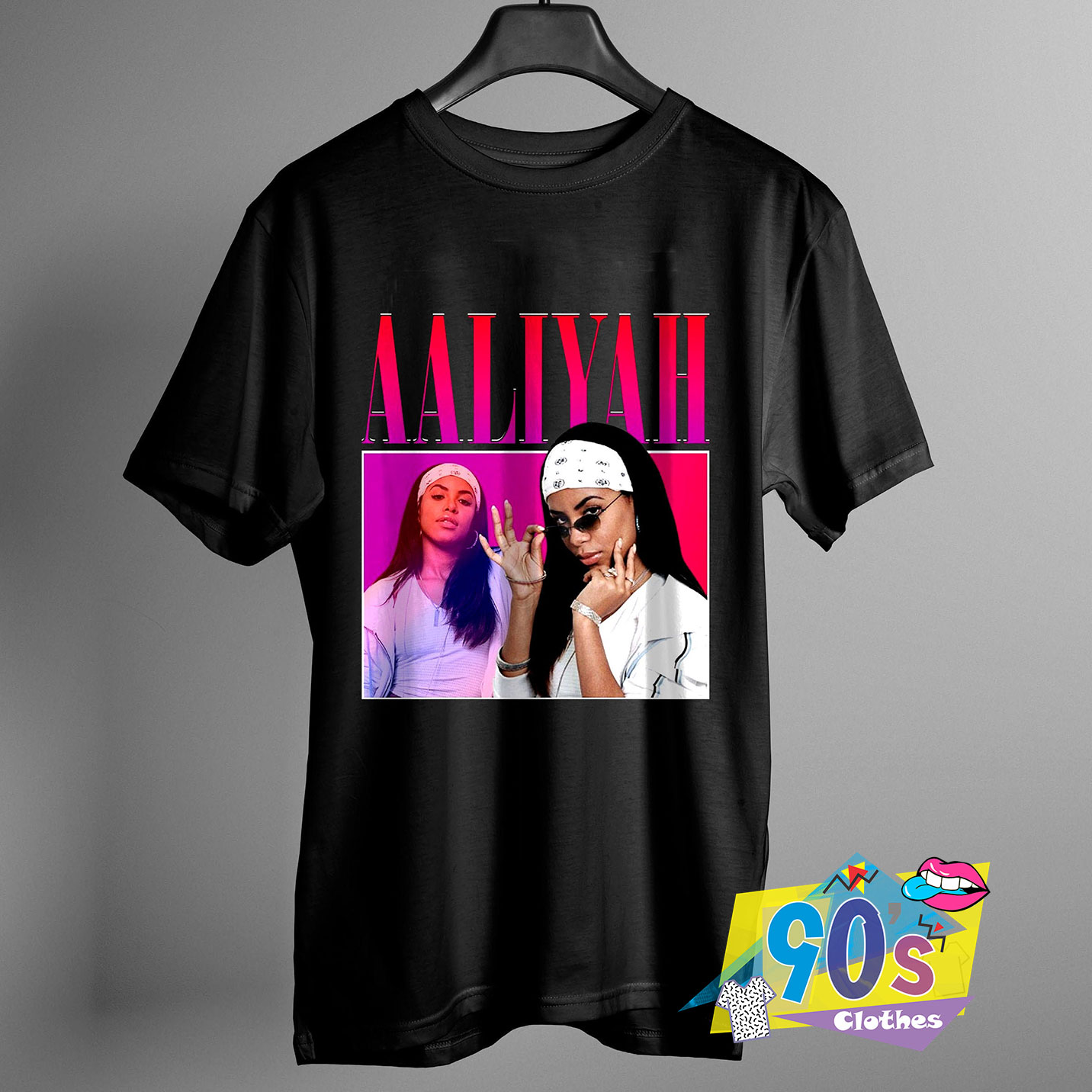 SIZE S-5XL Aaliyah American Hip Hop Rap Singer logo T Shirt Größe 