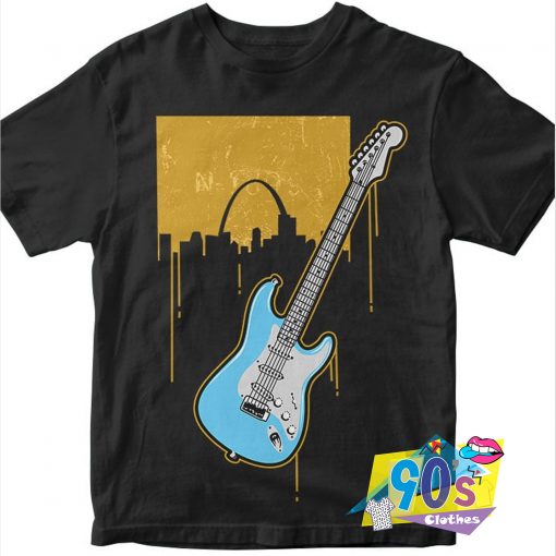 Vintage Guitar On The Music T Shirt