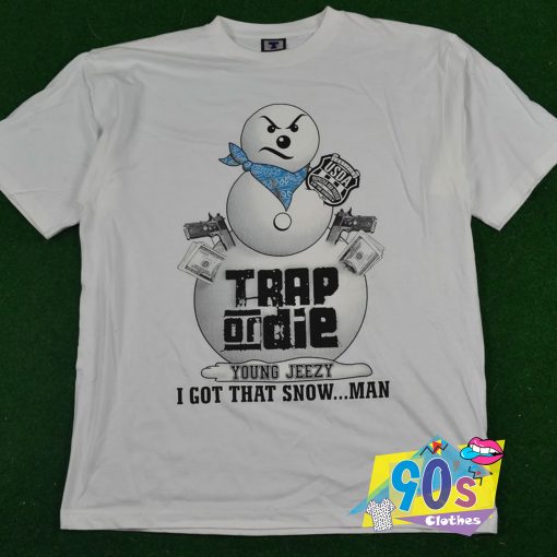 Vintage Young Jeezy Trap Or Die Snowman T Shirt