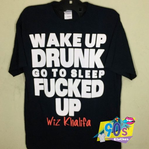 Wiz Khalifa Wake Up Drunk Vintage T Shirt