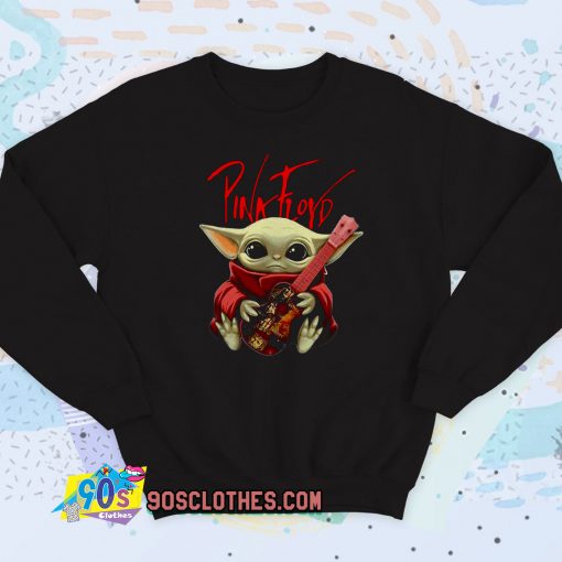 Baby Yoda Hug Pink Floyd Guitar Sweatshirt Style