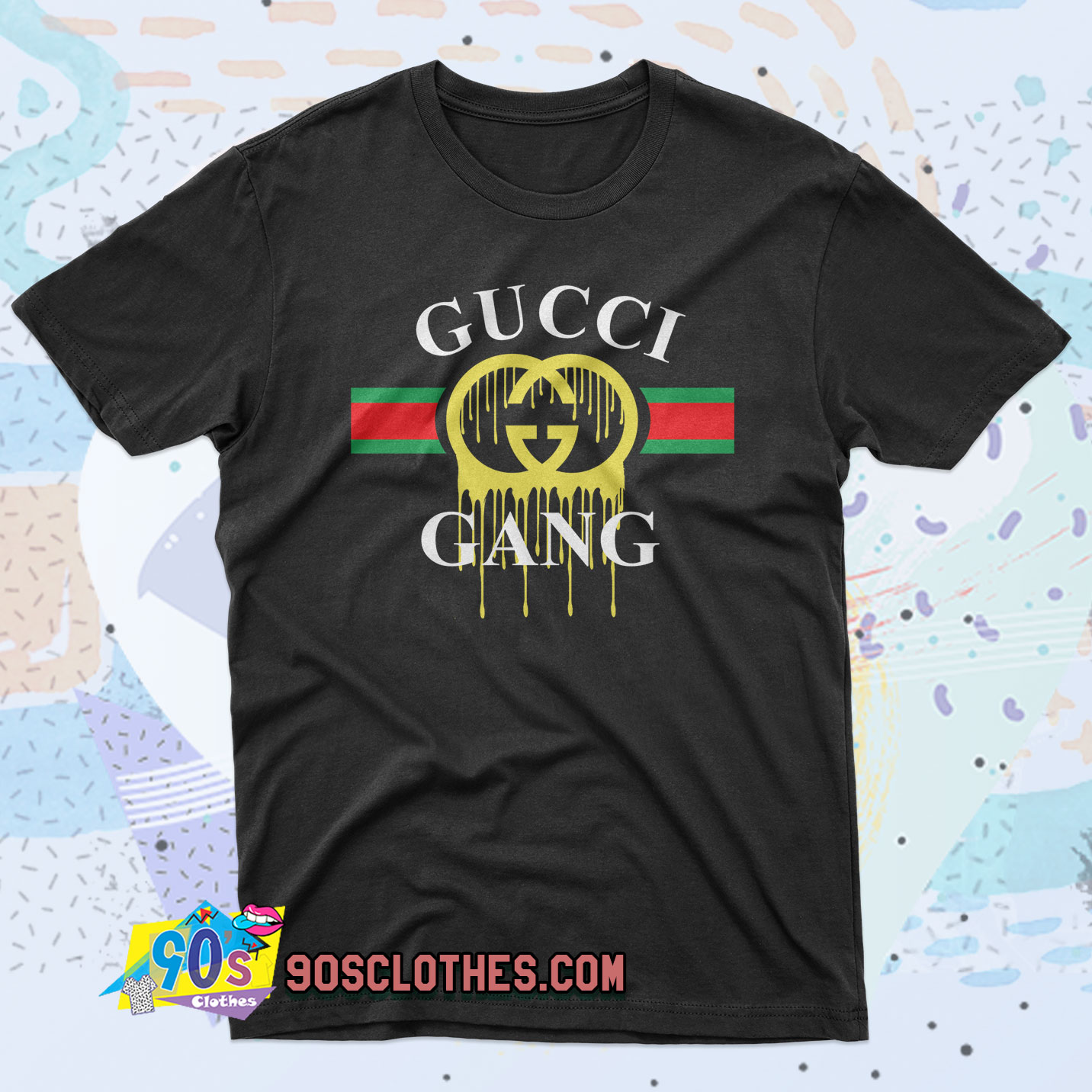 Gucci Gang Dripping 90s T Shirt Style - 90sclothes.com