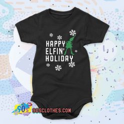Happy Elfin Holiday Baby Onesie