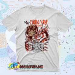 Kaiju Food Fight 90s T Shirt Style