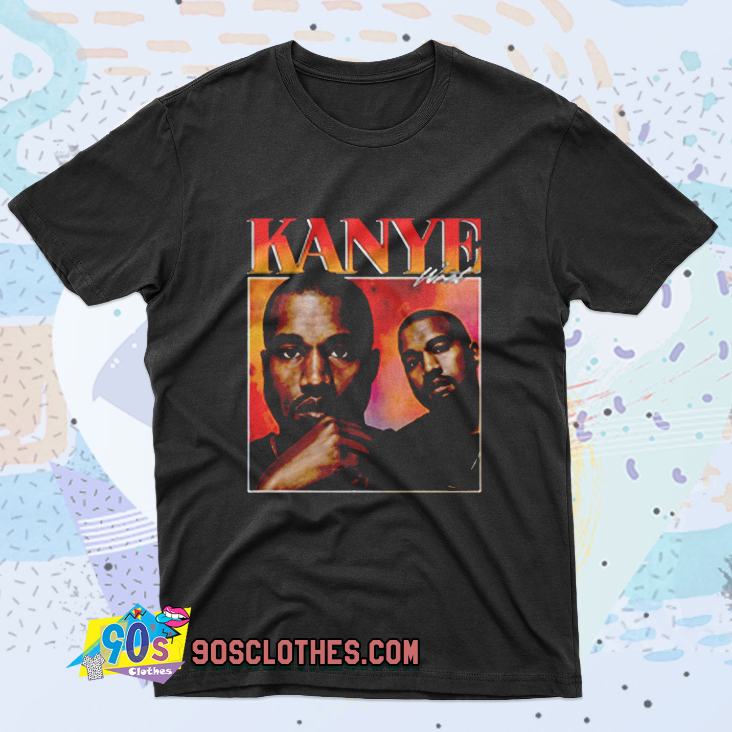 Sneaker Trending Tshirt Short Sleeve Cotton Graphic Printed Yeezy 700 Kanye West Art Tee KANYE SHIRT Wash ORANGE Shirt Kanye West Shirt
