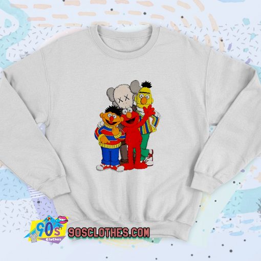 Kaws X Sesame Street Family Collab Sweatshirt Style