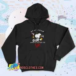 Snoopy Mask Stay Home And Listen To Korn 90s Hoodie
