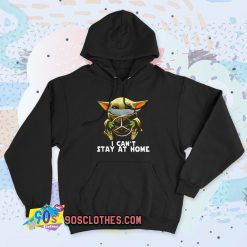 Star Wars Baby Yoda I Cant Stay At Home 90s Hoodie