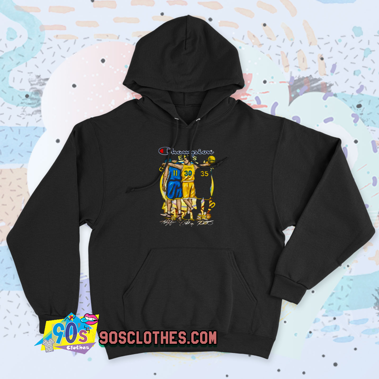 Stephen Curry Golden States Warriors Champions 90s Hoodie - 90sclothes.com