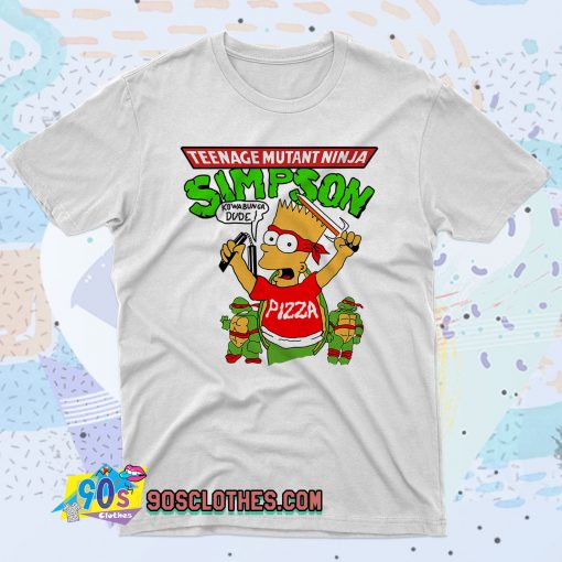 Vintage 90’s Bart Simpson TMNT Teenage Mutant Ninja Turtles 90s T Shirt Style