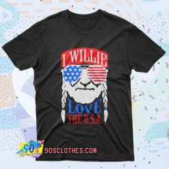 Willie Nelson Love The USA Retro T Shirt