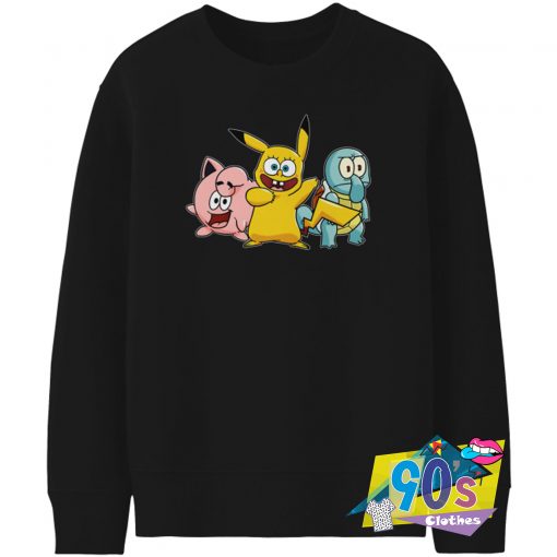 Pikachu Parody SpongeBob And Friends Sweatshirt