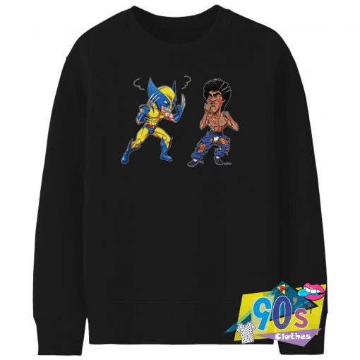 Wolverine Vs Bruce Lee Sweatshirt