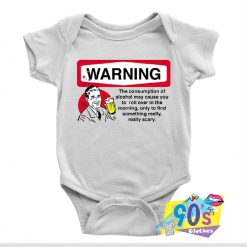 Alcohol Warning Sign Baby Onesie
