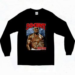50 Cent Many Man Black Rapper 90s Long Sleeve Style
