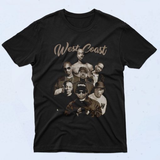West Coast Hip Hop Legends 2pac Compton Rappers 90s T Shirt Style
