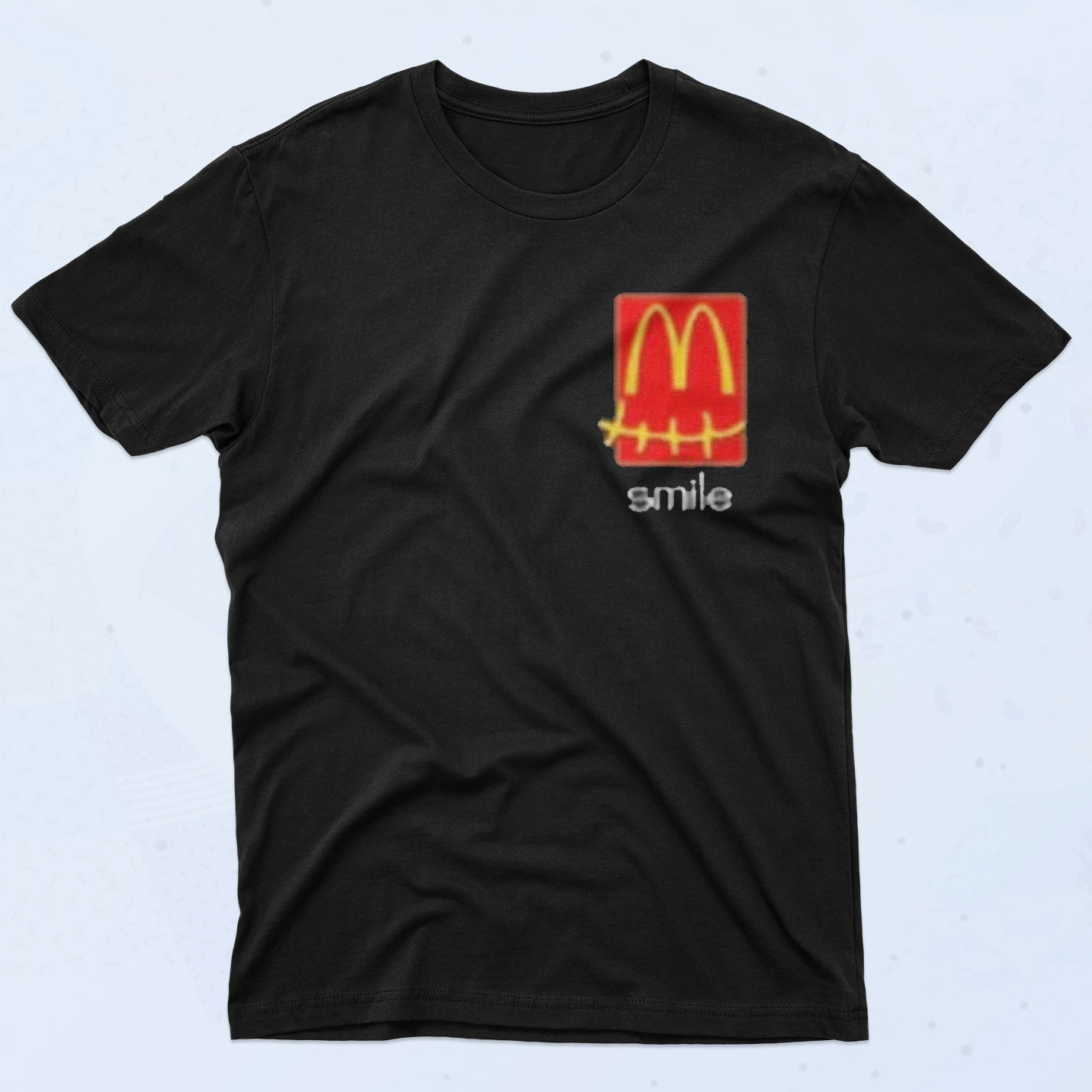 Travis Scott Mcdonald's Jack Smile Artwork T Shirt ...