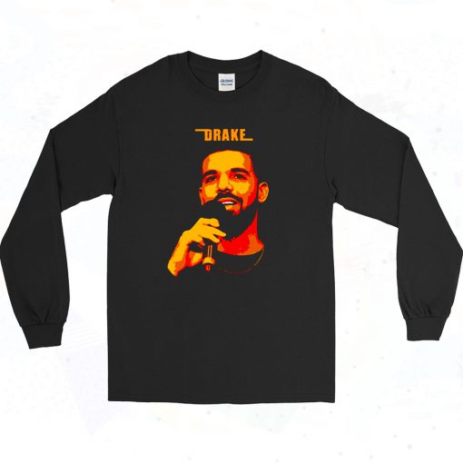Drake V2. Aubrey Drake Graham. A Canadian Rapper Singer Songwriter Long Sleeve Shirt Style