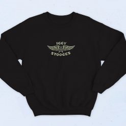 Iggy Pop The Stooges Wings Logo 90s Sweatshirt Fashion