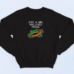 Just A Girl Who Loves Frogs 90s Sweatshirt Fashion