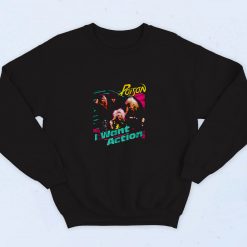 Poison I Want Action Album Cover Concert 90s Sweatshirt Fashion