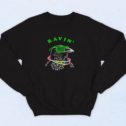 Rave Party Neon Bird Funny 90s Sweatshirt Fashion