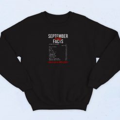 September Guy Facts 90s Sweatshirt Fashion