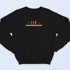 Ski Retro Human Evolution 90s Sweatshirt Fashion