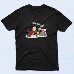 Bart and Homer Why You Little Saying Christmas T Shirt