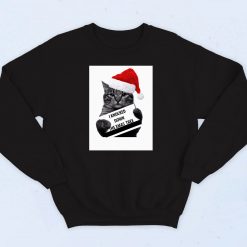 Knock Down Christmas Cat Sweatshirt