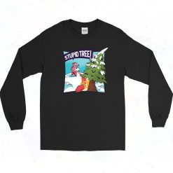 Stupid Christmas Tree Funny Graphic Long Sleeve Style