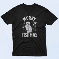 Santa Claus Merry Fishmas Christmas T Shirt