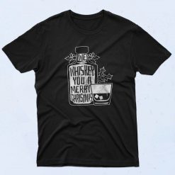 Whiskey Merry Christmas Vintage Style T Shirt