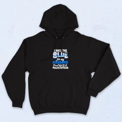 I Back The Blue For My Husband Aesthetic Hoodie