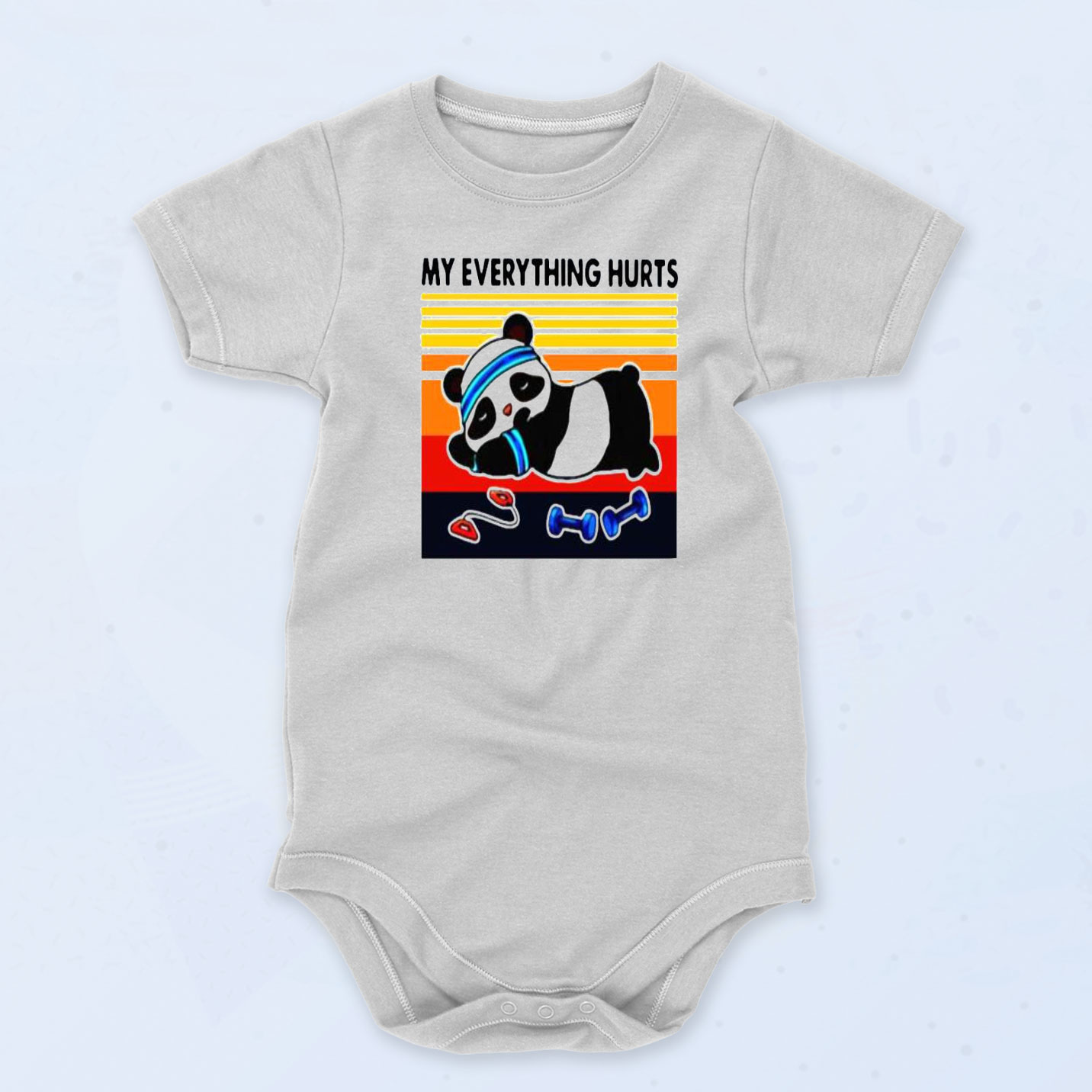 Panda Fitness My Everything Hurts Fashionable Baby Onesie, Baby Clothes ...