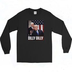 Joe Biden And Donald Trump Dilly Vintage 90s Long Sleeve Shirt