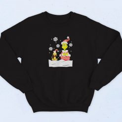 The Grinch And Dog Stole Christmas Funny Vintage Sweatshirt