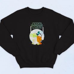 Yoda And Mickey Mouse Sw Christmas Vintage Sweatshirt