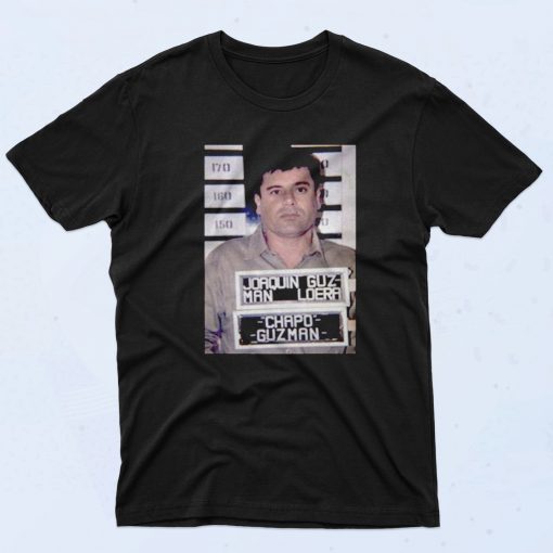 Joaquin Guzman El Chapo Mugshot Cool 90s Rapper T shirt