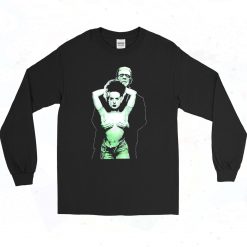 Frankenstein And Janet Jackson Authentic Longe Sleeve Shirt