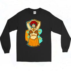 Jinkies And Scooby Doo Velma Tatoo Authentic Longe Sleeve Shirt
