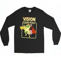 Marvel Wandavision The Vision And The Scarlet Witch Authentic Longe Sleeve Shirt