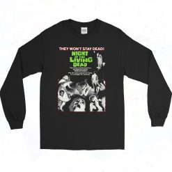 Night Of The Living Dead Classic Horror Authentic Longe Sleeve Shirt